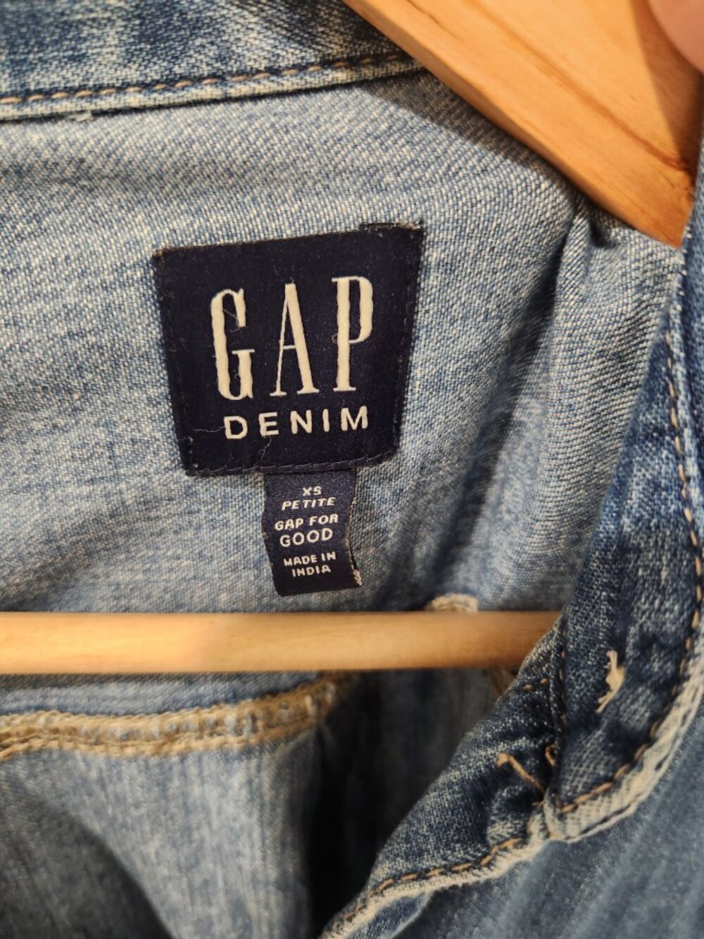 Gap Denim Long Sleeve Dress XS Petite - Picture 3 of 3